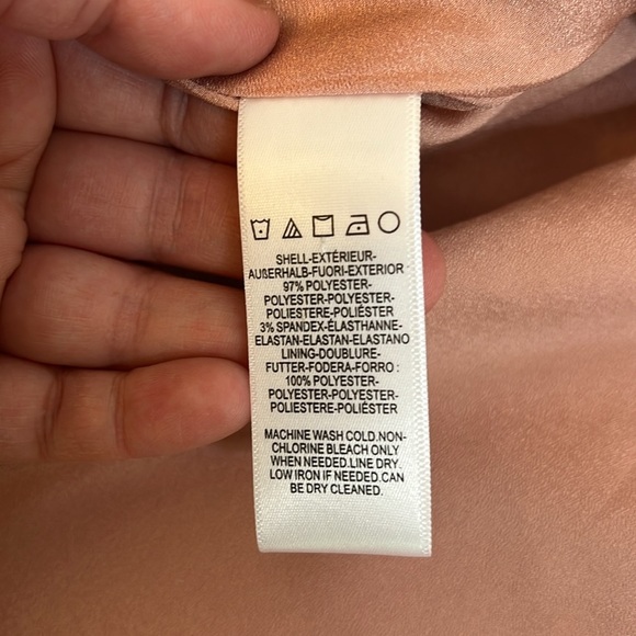 DRESS THE POPULATION CATALINA BLUSH CREPE COCKTAIL DRESS MEDIUM - Picture 8 of 16